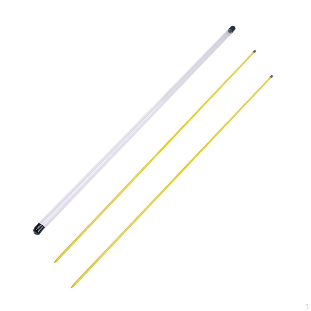 2 pezzi di bastoni per l'allineamento del golf con tubo di stoccaggio per la pratica dello swing completo