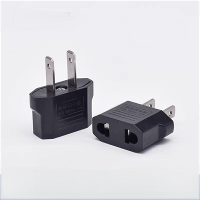 America European Mini EU To US Power Plug Adapter Canada Travel Plug Converter Outlet Wall Power Converter (Black,White)