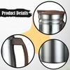 0.8 Liter Stainless Steel Insulated Carafe, Coffee Pot for Cold Drinks, Leakproof Lid, Beverage
