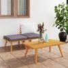 Day and Night - Day and Night Garden Furniture 3 Pieces with Cushions Solid Acacia Wood