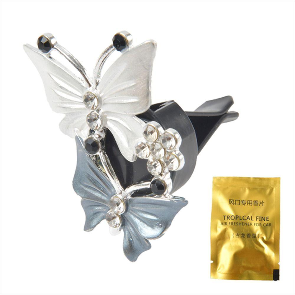 Air Conditioner Woman Car Perfume Clip Butterfly Aroma Diffuser Aromatherapy Clip Car Air Freshener