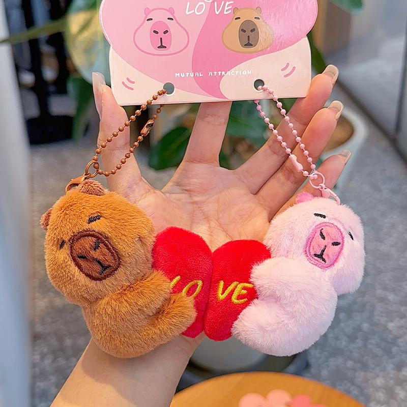 Kawaii Plush Bag Pendant Cartoon High Beauty Girl Heart Keychain Pendant Girlfriend Birthday Gift Women Accessories Wholesale