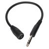Flexible DIN 5 Pin Female to 6.35mm Male Cable Plug and Play 1.0ft Microphone Sound Adapter TRS Stereo Audio Extension Cable