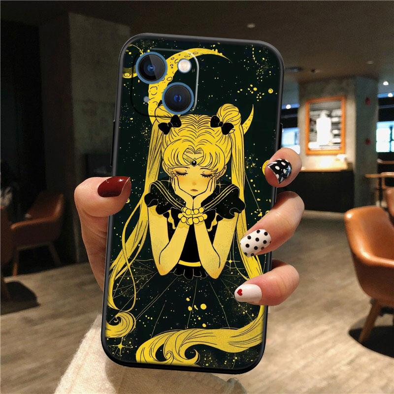 TR34 S-Sailors Art M-Moon Shell Phone Case for Samsung Galaxy S20 S21 S22 Ultra FE Plus A21S A22 A24 A25 A26 A30 A30S A31