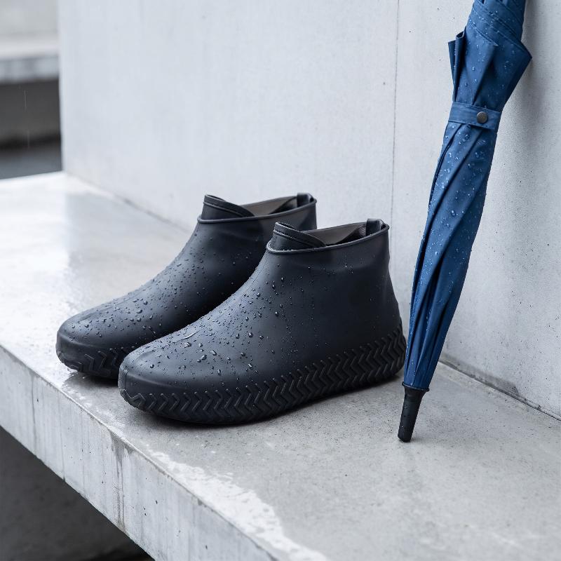 1/2Pair Rubber Rain Boots Rain Shoe Cover For Shoes Silicone Rain Boots Covers Protector Waterproof Footwear Covers