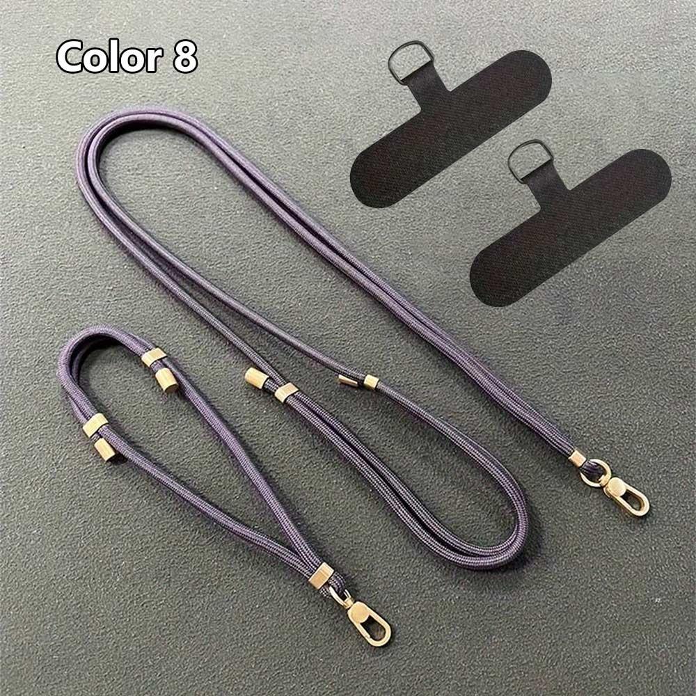 2Pcs/Set Short + Long Phone Strap Nylon Anti-lost Wrist Strap Phone Lanyard Case Crossbody Shoulder
