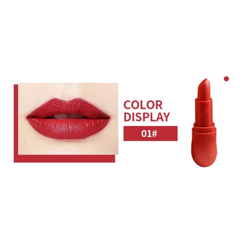 

Устойчивая губная помада для развития цвета влаги. Матовая матовая модная водостойкая помада с антипригарным покрытием.