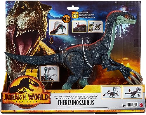 Mattel Jurassic World New Ruler Super Action! Therizinosaurus [Total Length: Approx. 34cm] [Dinosaur Toy] [Ages 4 and Up] GWD65