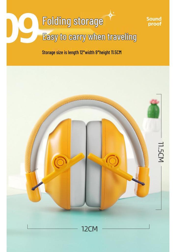Kids' Noise-Canceling Headband Earmuffs for Airplane Sleep & Entertainment