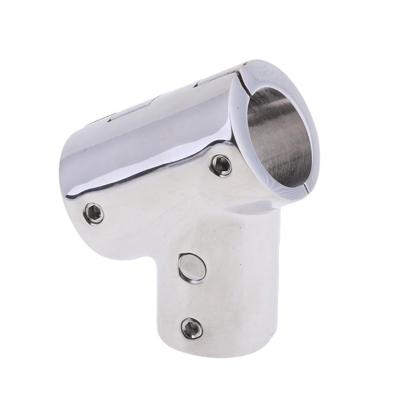 316 Stainle Steel Marine Boat Yacht Hand Rail Fitting 90 Degree Elbow 25mm , 22mm