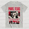 Klasyczny horror z lat 90. Paris Texas Graficzny Nadruk Koszulka Vintage Spierana Bawełna Męska Damska Letnia Streetwear Oversize Nowe Koszulki