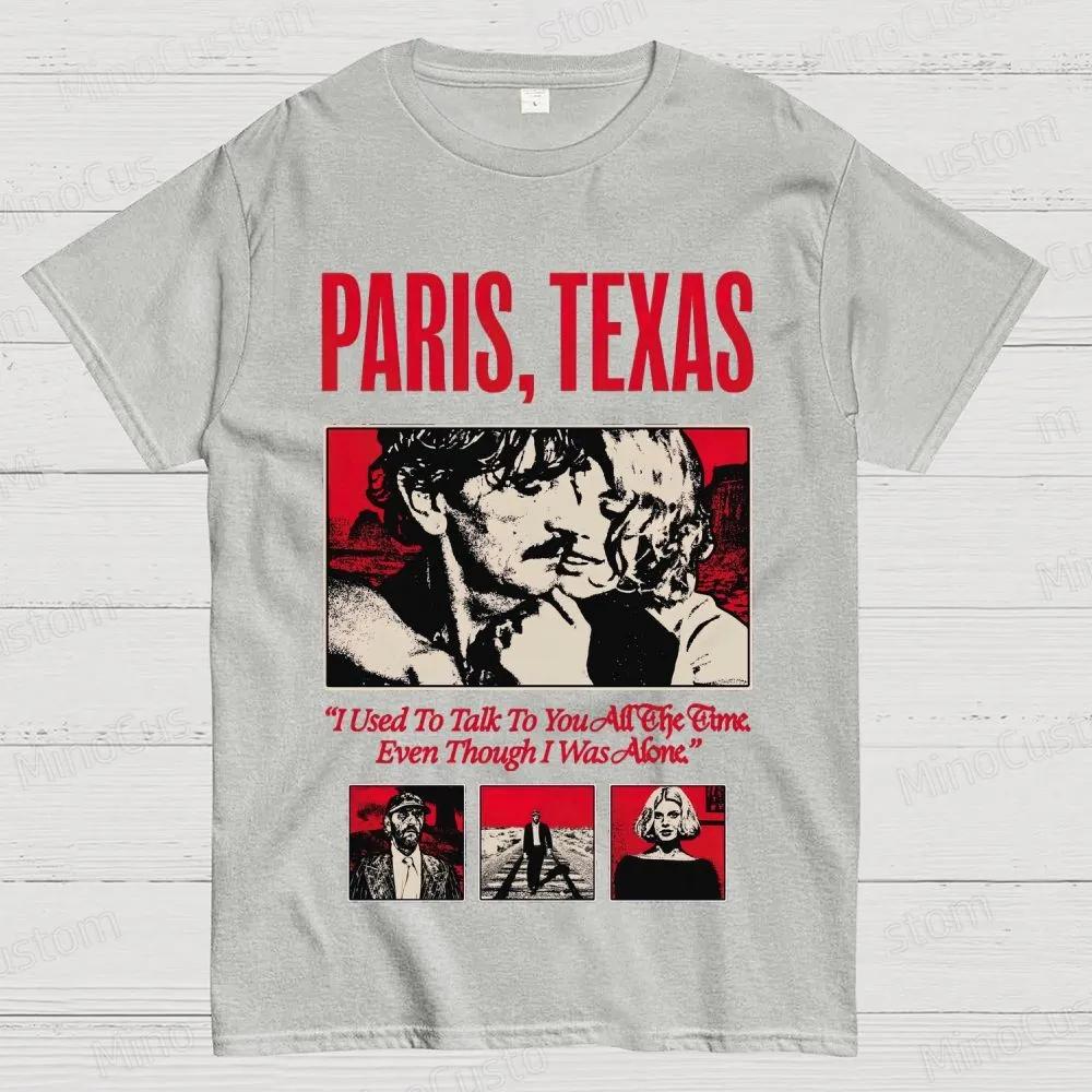 Klasyczny horror z lat 90. Paris Texas Graficzny Nadruk Koszulka Vintage Spierana Bawełna Męska Damska Letnia Streetwear Oversize Nowe Koszulki