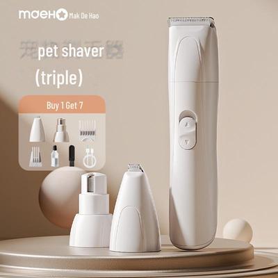 Ensemble de toilettage pour animaux 3-en-1: Tondeuse électrique pour poils de chien, Tondeuse pour poils de chat et Lime à ongles