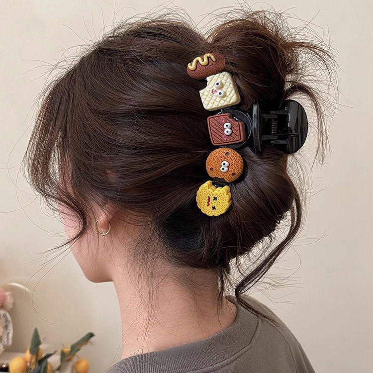 Elegant Large Hair Claw Clip for Thick Hair - High-End Korean Updo Shark Clip