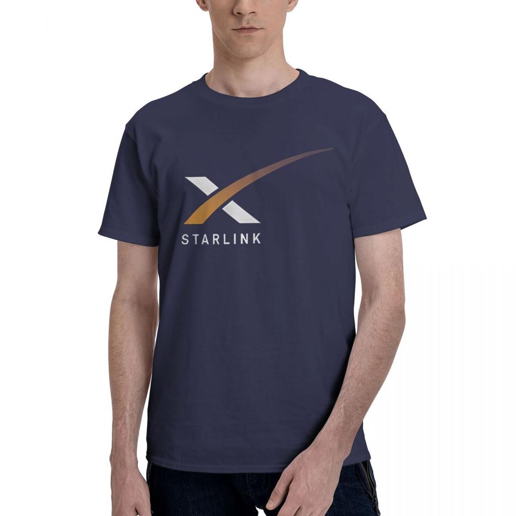Space X Starlink 100 Cotton Casual Breathable Confortable TShirt Designer Clothes Men T Shirt Men