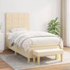 Vidaxl Continental Bed with Mattress, Cream, Fabric, 90X200 Cm