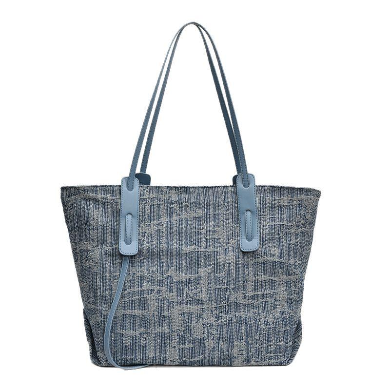 Denim Bag Women's 2025 New Student Class Commuter Tote Bag High-end Shoulder Bag Casual Fashion Women's Bag