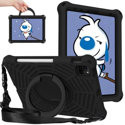 For Apple iPad Air 4 5 4th 5th Gen 10.9 Inch 2020 2022 A2325 A2316 A2588 Case EVA Kids Safe Pull Ring Shockproof Shoulder Strap Stand Tablet Cover