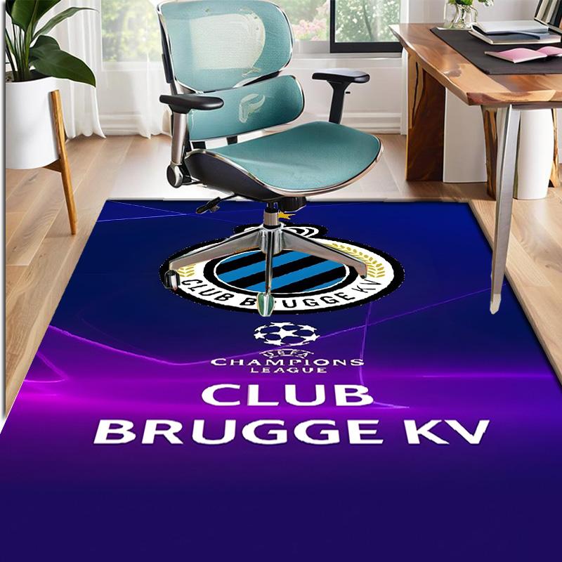 Club Brugge K V Pattern Rug, Indoor/Outdoor Mat, for Picnic, Gameroom, Bedroom, Office, Living Room, Home Decor Carpet, Birthday Gift
