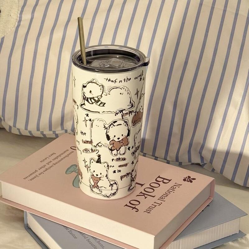 Cute Dog Cartoon Insulated Stainless Steel Water Bottle
