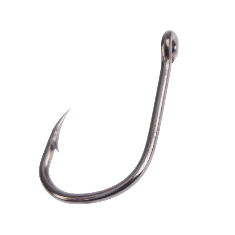 100Pcs/Box High Carbon Steel Fish Hook Durable High Strength Barbed Fishing Hooks With Ring For Carp Fishing Accessories