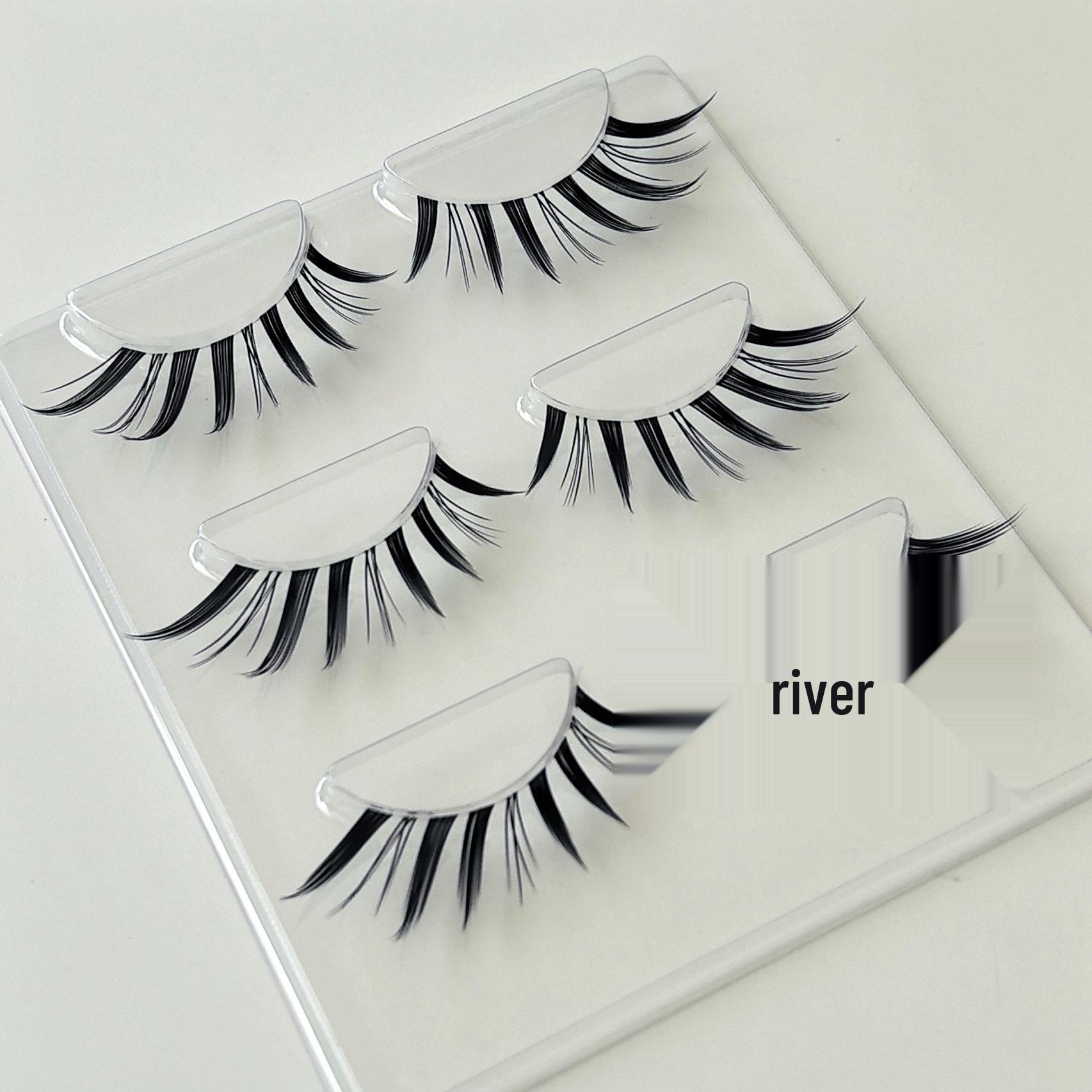 

Fox Style Segmentable False Eyelashes with Clear Stem - Single Piece, Long and Slanted