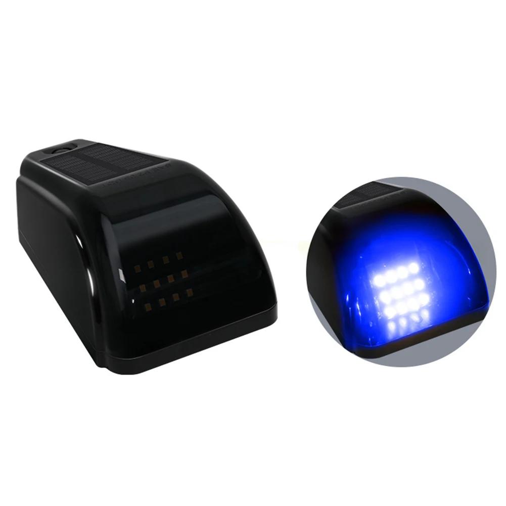 12LED Car Roof Lights Solar Powered Universal Roof Flashing Lights Cab Punch-Free Wireless App Control Lamp for Trucks SUV синий