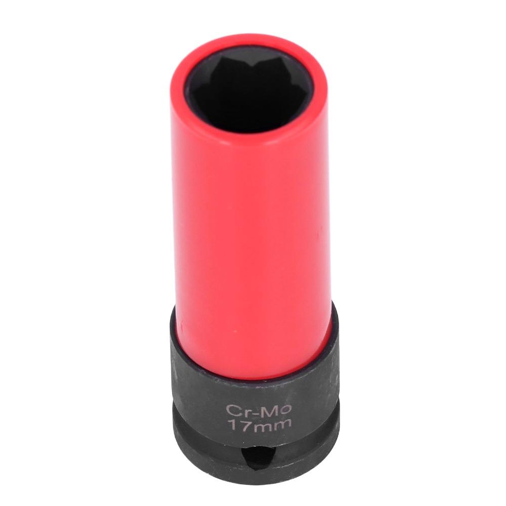 1/2 Inch Drive Wheel Lug Nut Sleeve 17mm Size Anti Theft Socket Tire Maintenance Technicians
