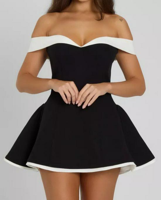 Strapless One-Shoulder Slimming Evening Gown