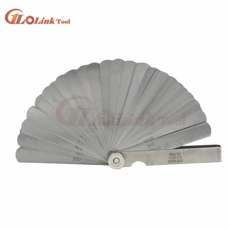 32 Blades Metric Thickness Gage Set Tappet Valve Feeler Gauge Gauges/METRIC Measuring Tool High Quality
