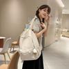 Schoolbag Lightweight Simple Solid Color School Bag Female College Student Travel Backpack High School Girls College Style Outdoor Travel Backpack
