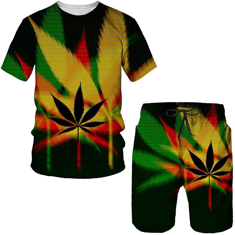 

Летняя мужская модная повседневная пляжная футболка с 3D-цифровым принтом, шорты, спортивная одежда 6XL