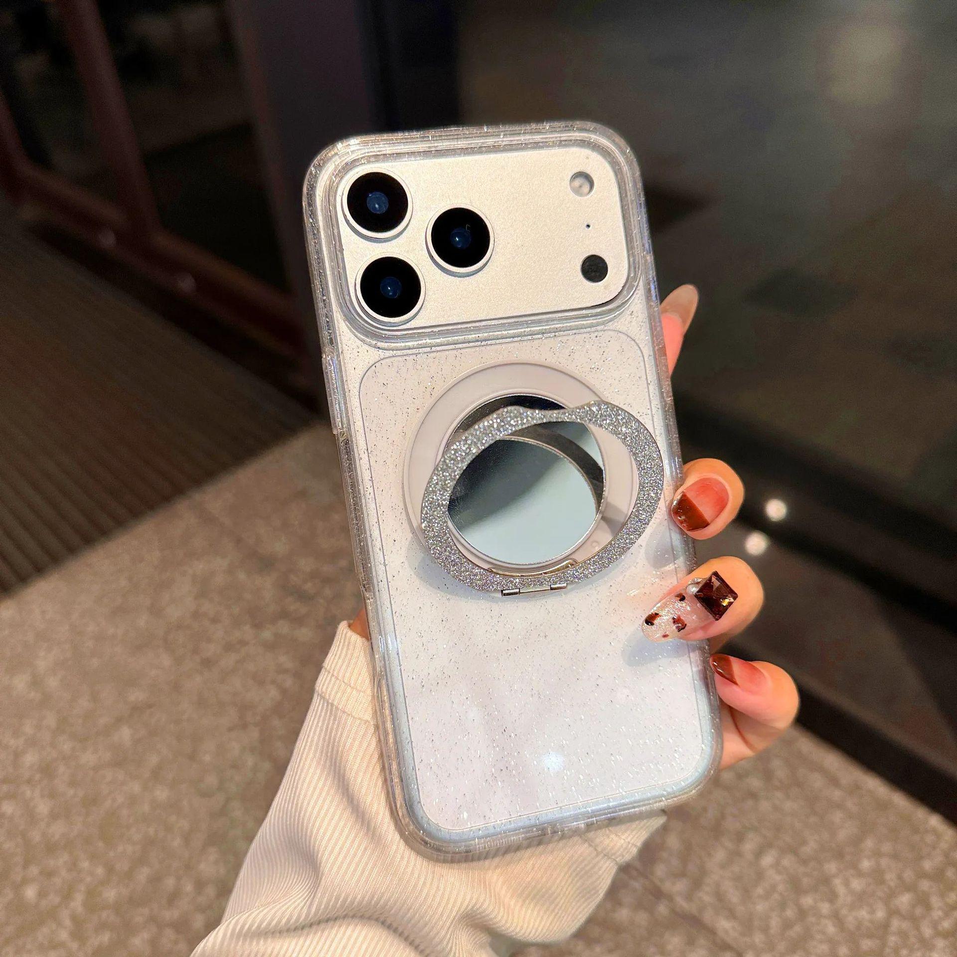 

Rotating Glitter Mirror iPhone 17 Case: Electroplated, Drop-Proof, High-End Design iPhone 13 Pro Max