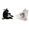 1Pc Cartoon lovely Super Cute Cat Corsage Collar Metal Brooch Pins Jewelry
