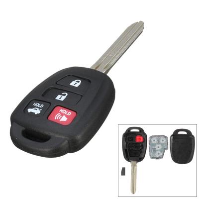 4 Button Keyless Entry Remote Key Fob Case Shell Cover Uncut #HYQ12BDM for Toyota Camry