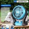 Leistungsstarker LED-Tischventilator Wiederaufladbare Camping-Kühlung Ausrüstung Outdoor Kleiner Tragbarer Elektrischer Ventilator
