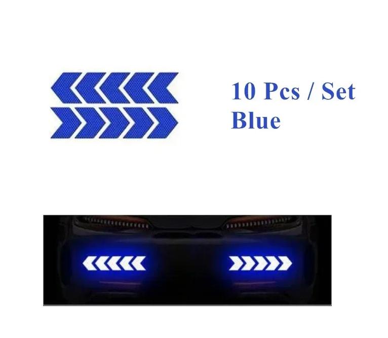 10Pcs Bike Frame Sticker Arrow Reflective Sticker Car Motorcycle Bicycle Decal Safety Cycling Reflective Tape Bike Accessories синий