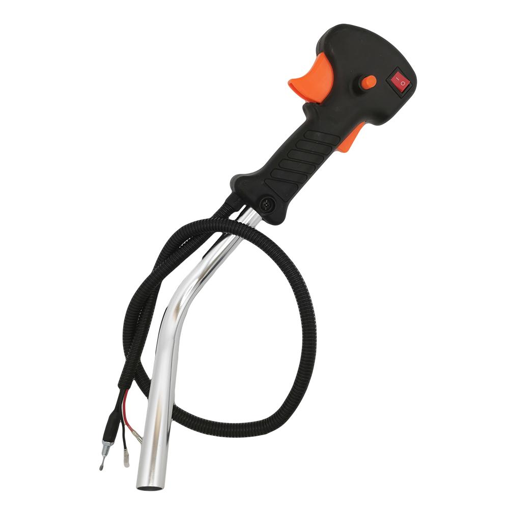 Manual Throttle Switch Assembly for Gasoline Brush Cutter Grass Trimmer Tube Handle Throttle Trigger Cable Aluminum String
