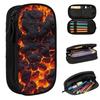 Magma Volcano Lava Fire Pencil Case for Boy Girl School Pen Box Pencil Bag Stationery Supplies Pen Holder Bag