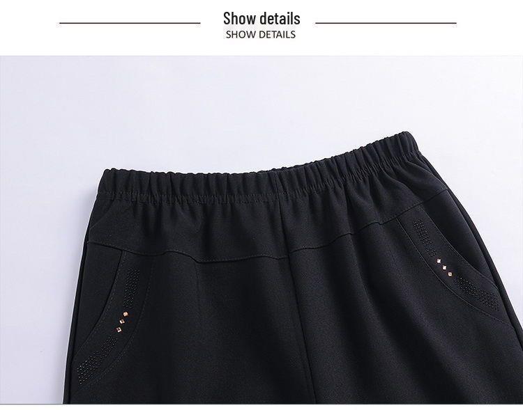 2025 High-Waisted Straight-Leg Pants for Mothers and Grandmothers, Plus Velvet, Thickened for Winter