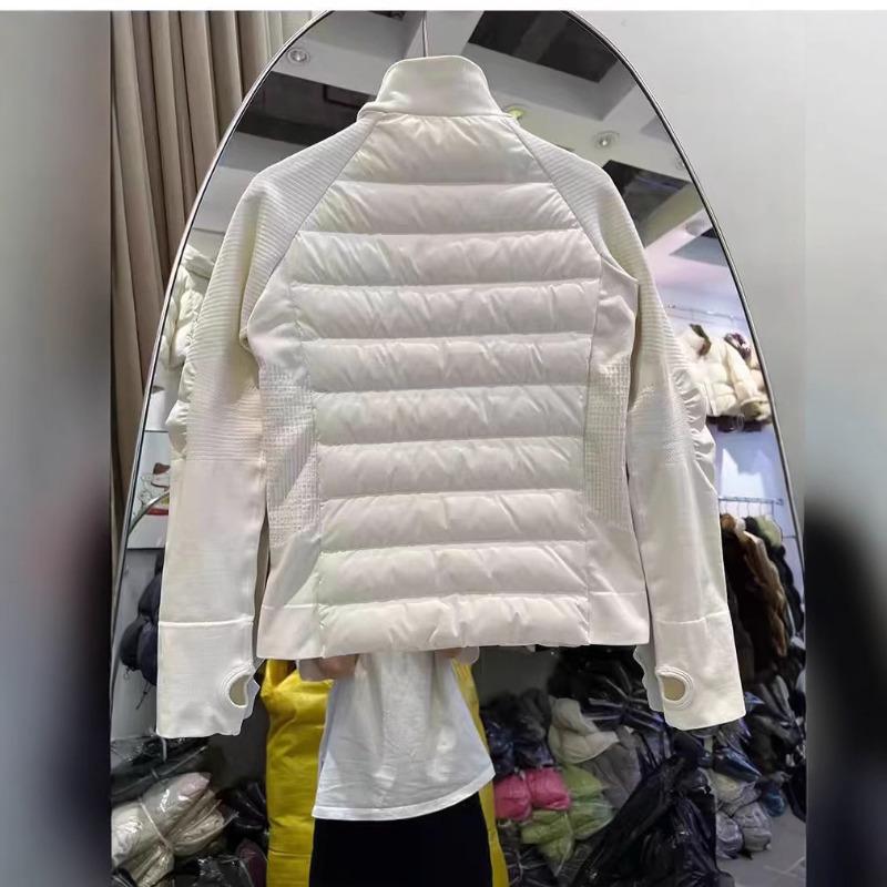 white duck down sports yoga down jacket women's light outdoor jacket slim fit