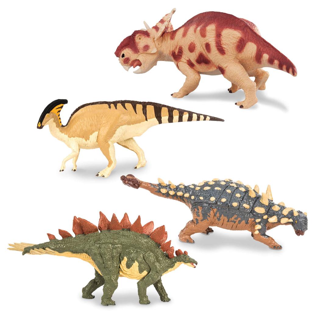 Terra by Battat Dinosaur Dinosaur Set of Ages 3 and Euoplocephalus Toys, Figures, 4, Toys, Dinosaurs, Gifts, Up, Stegosaurus, Parasaurolophus,