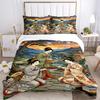 Geisha Women Traditional Attire Print 3Pcs Bedding Setduvet Cover With 2 Bedropillowcase Home Birthday Gift