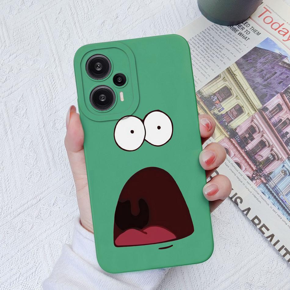Case For Poco F5 Pro Painted Flowers Soft Liquid Silicone Camera Lens Protection Back Cover For Xiaomi Poco F 5 F5Pro Protectors