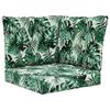 Outdoor Sofa Cushions 3 Pcs Leaf Pattern Polyester
