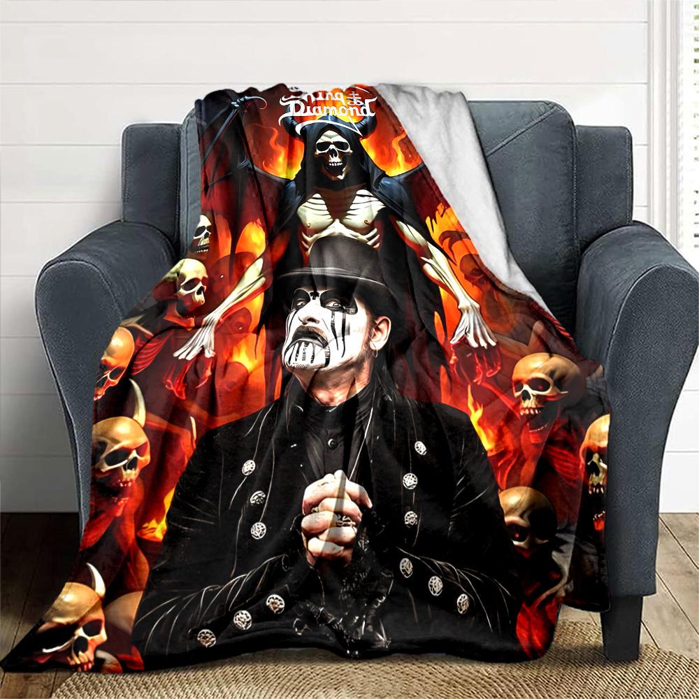 1pc King Diamond Themed Printed Soft and Comfortable Home Blanket, Small Throw Blanket, Nap Blanket, Suitable as a Gift l035