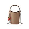 Borsa a secchiello singola tracolla in vera pelle da donna