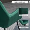 Modern Arm Chair Upholstered Accent Chair with Metal Base for Living Room Green