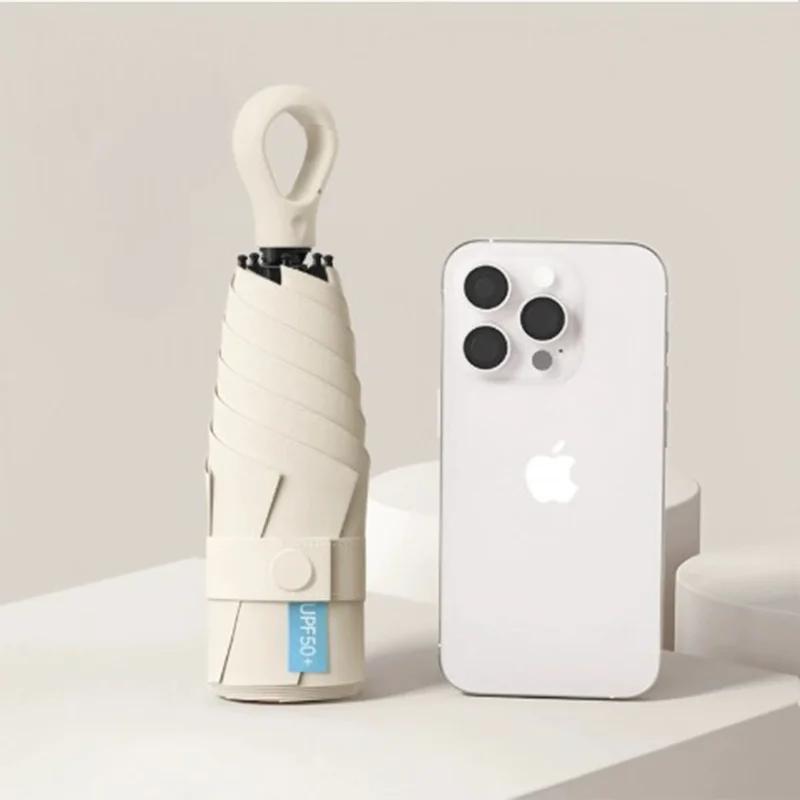 Fully Automatic Reinforced Windproof UV Protection Umbrella, Unisex Sun Rain Dual-Use Umbrella Iron&6K