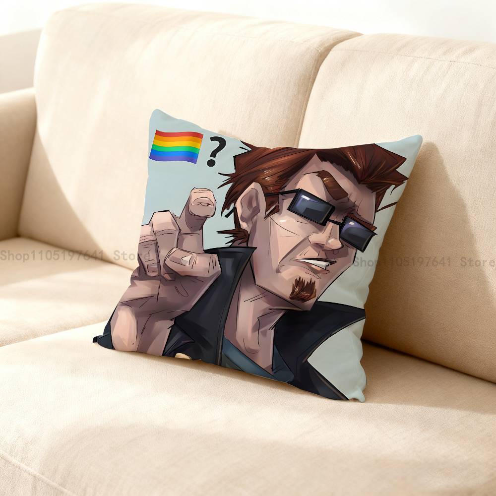 The P-Postal D-Dude Customizable Anime Celebrity Merchandise All-Match Printed Pillow Case Sofa Office Room Decoration Protector